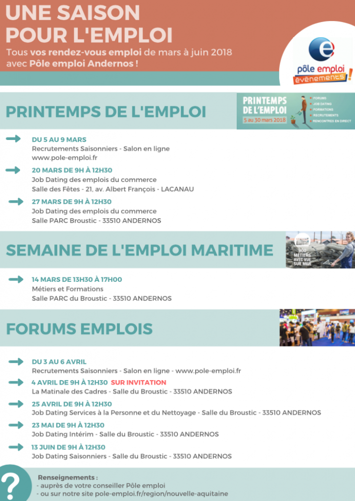 Une saison pour l'emploi : programme